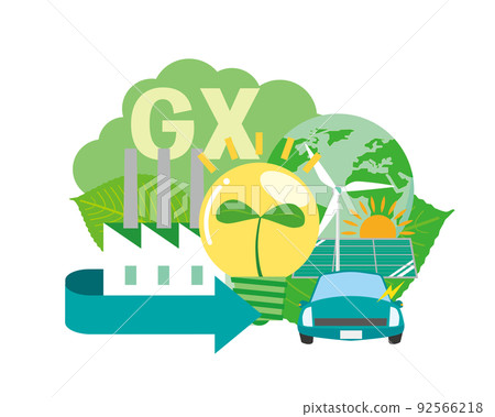 Image illustration of green transformation 92566218
