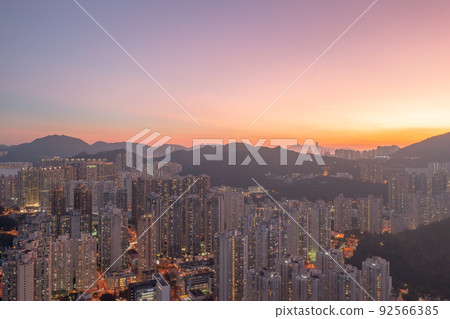 the Twilight of TKO district at Hong Kong 1 May 2022 92566385