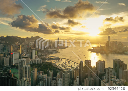 Hong Kong view point sunset on the Braemar Hill Peak. 2 May 2022 Hong Kong view point sunset on the Braemar Hill Peak. 2 May 2022 92566428