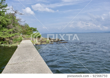 Sanin Geopark Shishido Lake Nakaumi Breakwater on Daikon Island Sanin Geopark Shishido Lake Nakaumi Breakwater on Daikon Island 92566750
