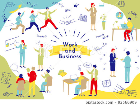 Business scene material collection 92566909