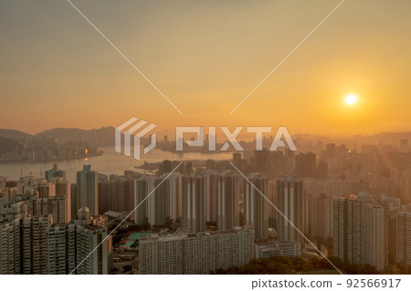 the view of Hong Kong and Kowloon from black hill 6 May 2022 92566917