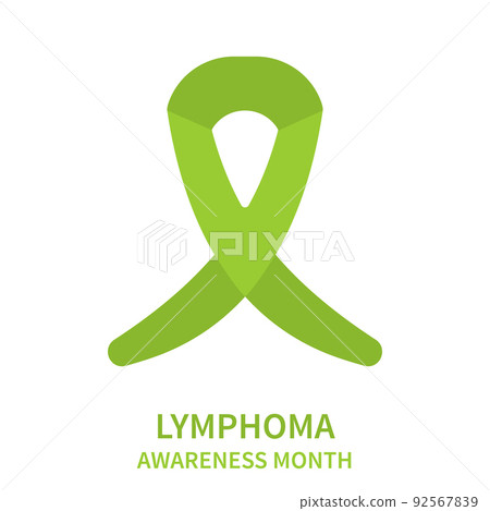 Lymphoma ribbon green ribbon for awareness day Lymphoma ribbon green ribbon for awareness day 92567839