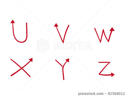箭頭和字母（U 到 Z）① 92568012