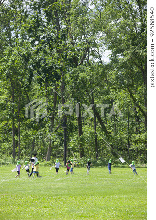 Children catching insects Children catching insects 92568540