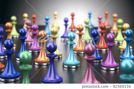 Social mixity and cultural diversity concept. 92569156