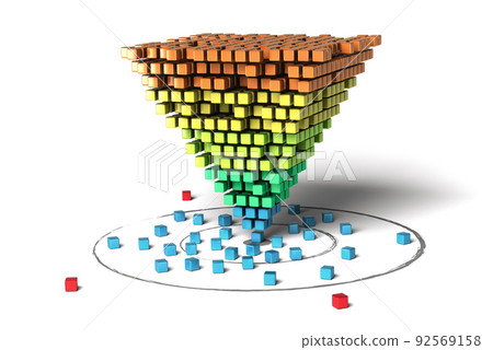 Marketing funnel. Acquisition and conversion of leads to customers. Marketing funnel. Acquisition and conversion of leads to customers. 92569158