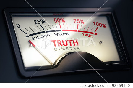 Lie detector, disinformation concept. Truth telling or bullshit. Lie detector, disinformation concept. Truth telling or bullshit. 92569160