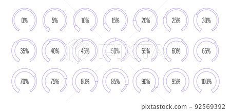 set of arc percentage diagrams meters progress bar set of arc percentage diagrams meters progress bar 92569392