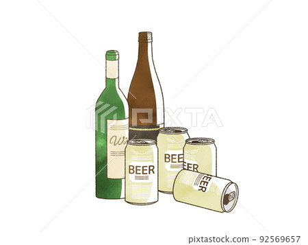 空罐頭和酒瓶 92569657