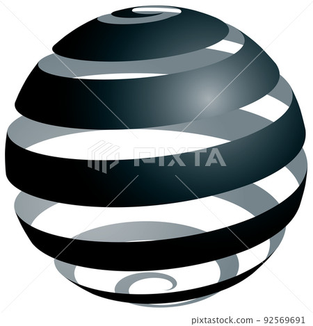 Sphere_Spiral_Black_Dark_Thick to Thin 92569691