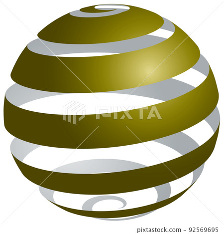 Sphere_Spiral_Blue Gold_Dark_Thick-Thin_Inner Gray 92569695