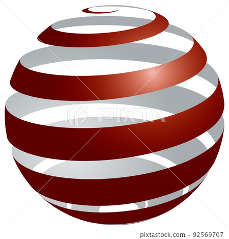 Sphere_Spiral_Red_Dark_Thin-Thick_Inner Gray Sphere_Spiral_Red_Dark_Thin-Thick_Inner Gray 92569707