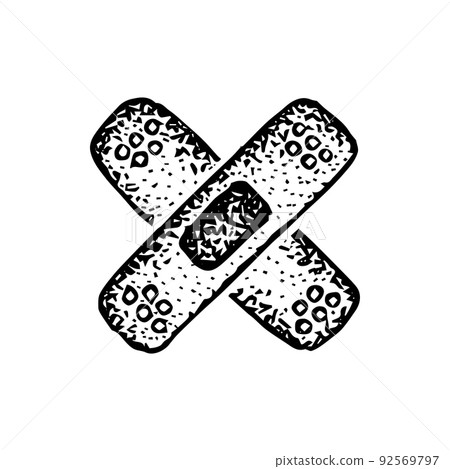 Adhesive Plaster Black Dotwork 92569797