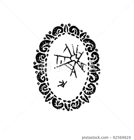Broken Mirror Black Dotwork Broken Mirror Black Dotwork 92569828