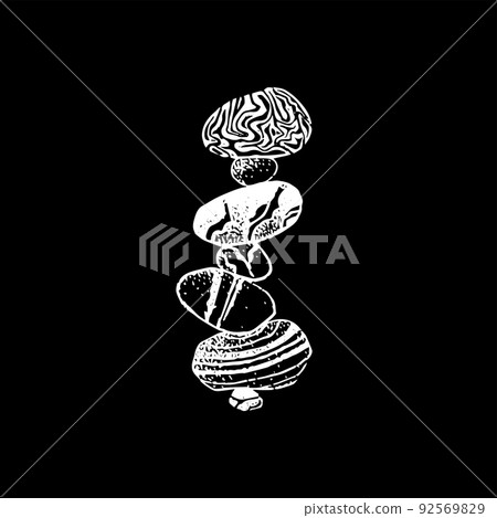 Stone Balance Black Dotwork Stone Balance Black Dotwork 92569829