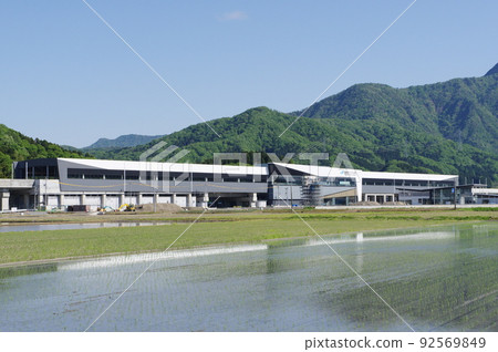Hokuriku Shinkansen Echizen Takefu Station under construction Echizen City, Fukui Prefecture May 2022 Hokuriku Shinkansen Echizen Takefu Station under construction Echizen City, Fukui Prefecture May 2022 92569849