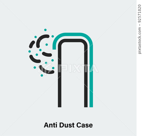 Vector icon of smartphone in protective case and dust 92571820
