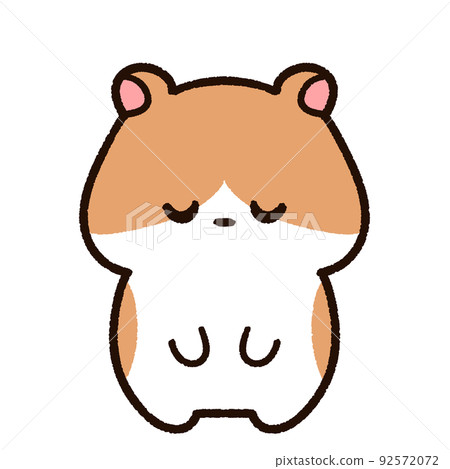 可愛的倉鼠鞠躬 92572072
