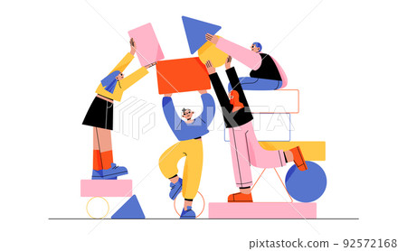 Business teambuilding, partnership, teamwork Business teambuilding, partnership, teamwork 92572168