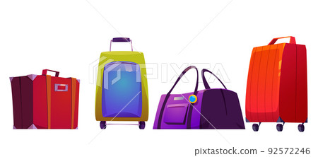Suitcases, travel luggage, baggage and bags set Suitcases, travel luggage, baggage and bags set 92572246