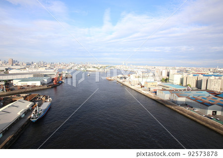 Namihaya Ohashi Chishimabashi Taisho Ward Osaka City Scenery Warehouse Material Storage Showayama Truss Architecture Osaka Bay Scenery 92573878