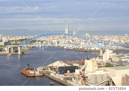 波早大橋 千島橋 大正區 大阪市 風景倉庫 物資倉庫 昭和山 桁架建築 大阪灣風景 波早大橋 千島橋 大正區 大阪市 風景倉庫 物資倉庫 昭和山 桁架建築 大阪灣風景 92573884