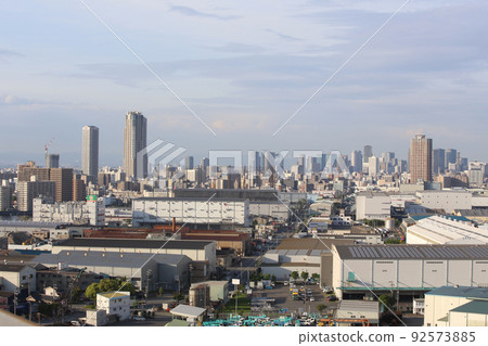 Namihaya Ohashi Chishimabashi Taisho Ward Osaka City Scenery Warehouse Material Storage Showayama Truss Architecture Osaka Bay Scenery 92573885