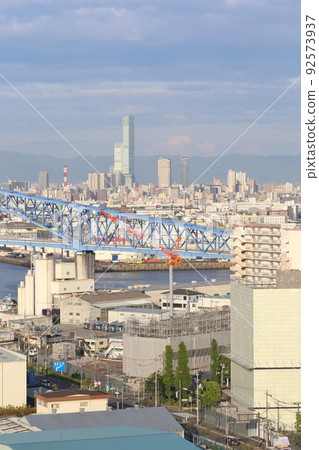 Namihaya Ohashi Chishimabashi Taisho Ward Osaka City Scenery Warehouse Material Storage Showayama Truss Architecture Osaka Bay Scenery 92573937