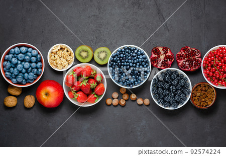 Healthy food with a high content of vitamins and antioxidants Healthy food with a high content of vitamins and antioxidants 92574224