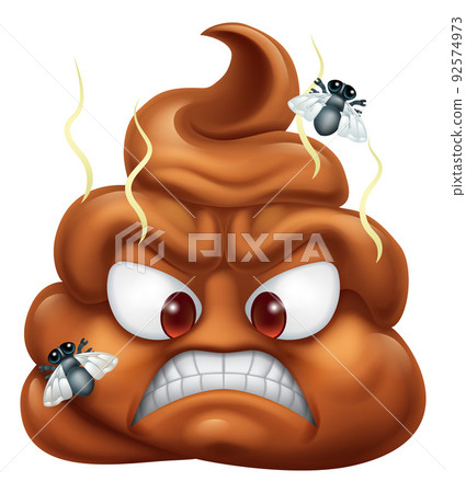 Angry Mad Dislike Hating Poop Poo Emoticon Emoji 92574973