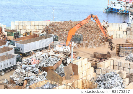 Industrial waste, scrap processing, recycled resources, recycling, reuse, dumping ground, industrial waste, recycling factory Industrial waste, scrap processing, recycled resources, recycling, reuse, dumping ground, industrial waste, recycling factory 92575257