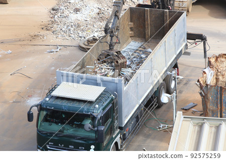 Industrial waste, scrap processing, recycled resources, recycling, reuse, dumping ground, industrial waste, recycling factory Industrial waste, scrap processing, recycled resources, recycling, reuse, dumping ground, industrial waste, recycling factory 92575259