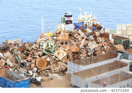 Industrial waste, scrap processing, recycled resources, recycling, reuse, dumping ground, industrial waste, recycling factory Industrial waste, scrap processing, recycled resources, recycling, reuse, dumping ground, industrial waste, recycling factory 92575269