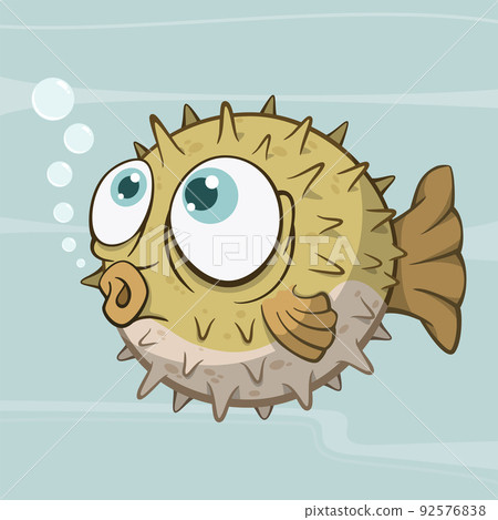 Funny Cartoon Puffer Fish Fugu Funny Cartoon Puffer Fish Fugu 92576838