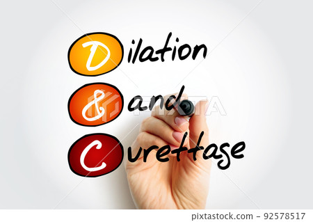 D and C - Dilation and Curettage is a procedure to remove tissue from inside your uterus, acronym text concept background D and C - Dilation and Curettage is a procedure to remove tissue from inside your uterus, acronym text concept background 92578517