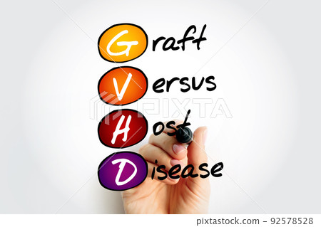 GVHD Graft-versus-host disease - condition that might occur after an allogeneic transplant, acronym text GVHD Graft-versus-host disease - condition that might occur after an allogeneic transplant, acronym text 92578528