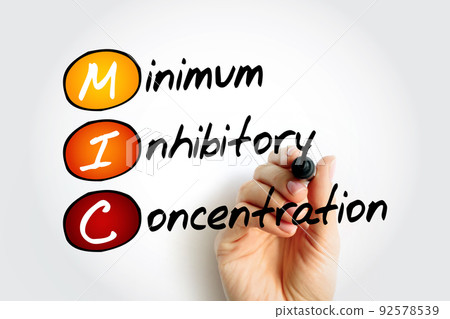 MIC - Minimum Inhibitory Concentration or Market Identifier Code acronym, medical concept background MIC - Minimum Inhibitory Concentration or Market Identifier Code acronym, medical concept background 92578539