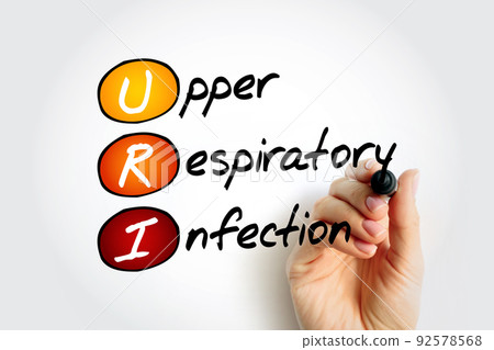 URI Upper Respiratory Infection - contagious infection of the upper respiratory tract, acronym text concept background URI Upper Respiratory Infection - contagious infection of the upper respiratory tract, acronym text concept background 92578568
