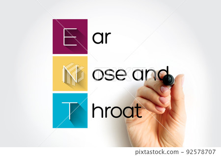 ENT - Ear Nose and Throat acronym, health concept background 92578707