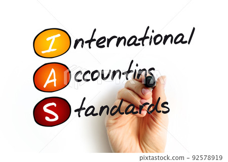 IAS - International Accounting Standards acronym, business concept background 92578919