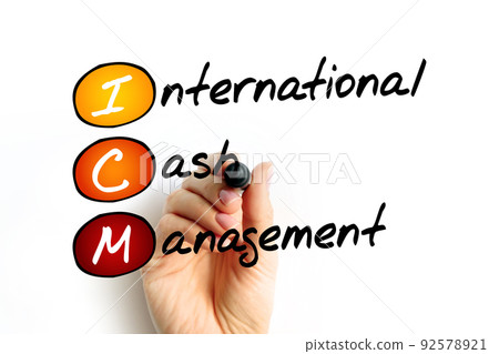 ICM - International Cash Management acronym, business concept background 92578921