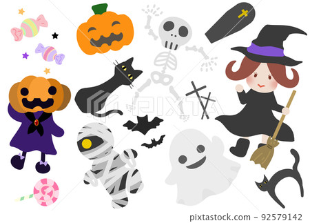 halloween motif set 92579142