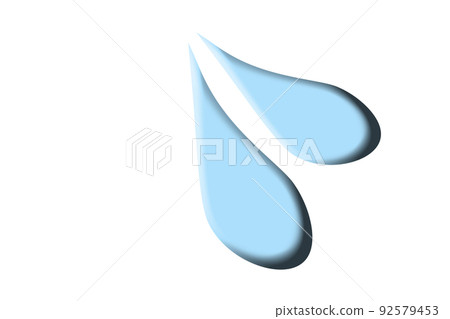 Tears / sweat emotion icon light blue Tears / sweat emotion icon light blue 92579453