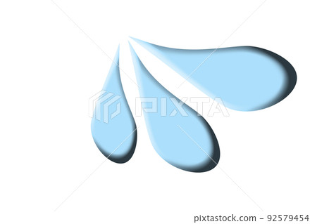 Tears / sweat emotion icon light blue Tears / sweat emotion icon light blue 92579454