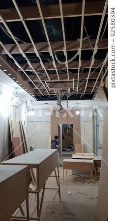 Interior, construction site, golf zone, woodworking, wood, door Interior, construction site, golf zone, woodworking, wood, door 92580394