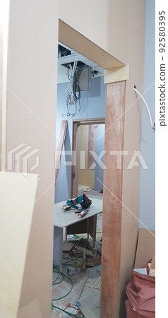 Interior, construction site, golf zone, woodworking, wood, door Interior, construction site, golf zone, woodworking, wood, door 92580395