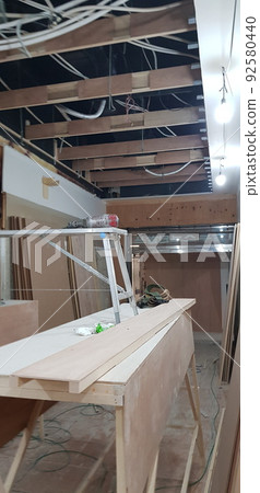 Interior, construction site, golf zone, woodworking, wood, door Interior, construction site, golf zone, woodworking, wood, door 92580440