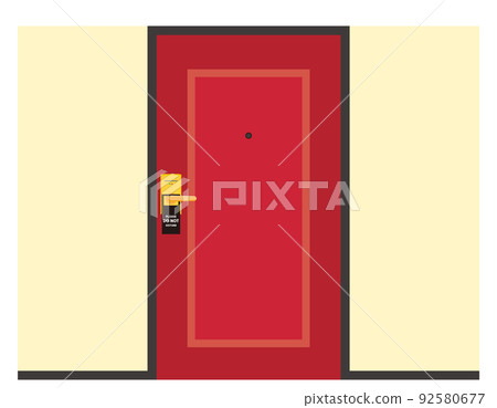 Hotel door plate Do Not Disturb vector illustration Hotel door plate Do Not Disturb vector illustration 92580677