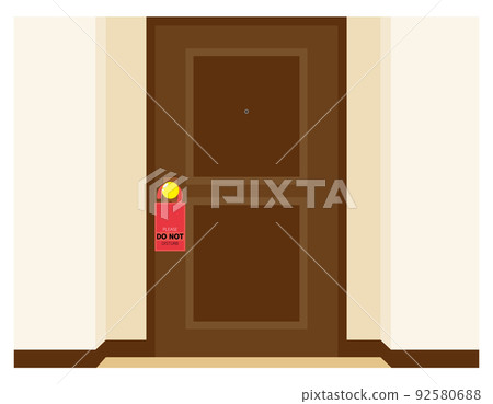酒店門牌請勿打擾矢量圖 92580688
